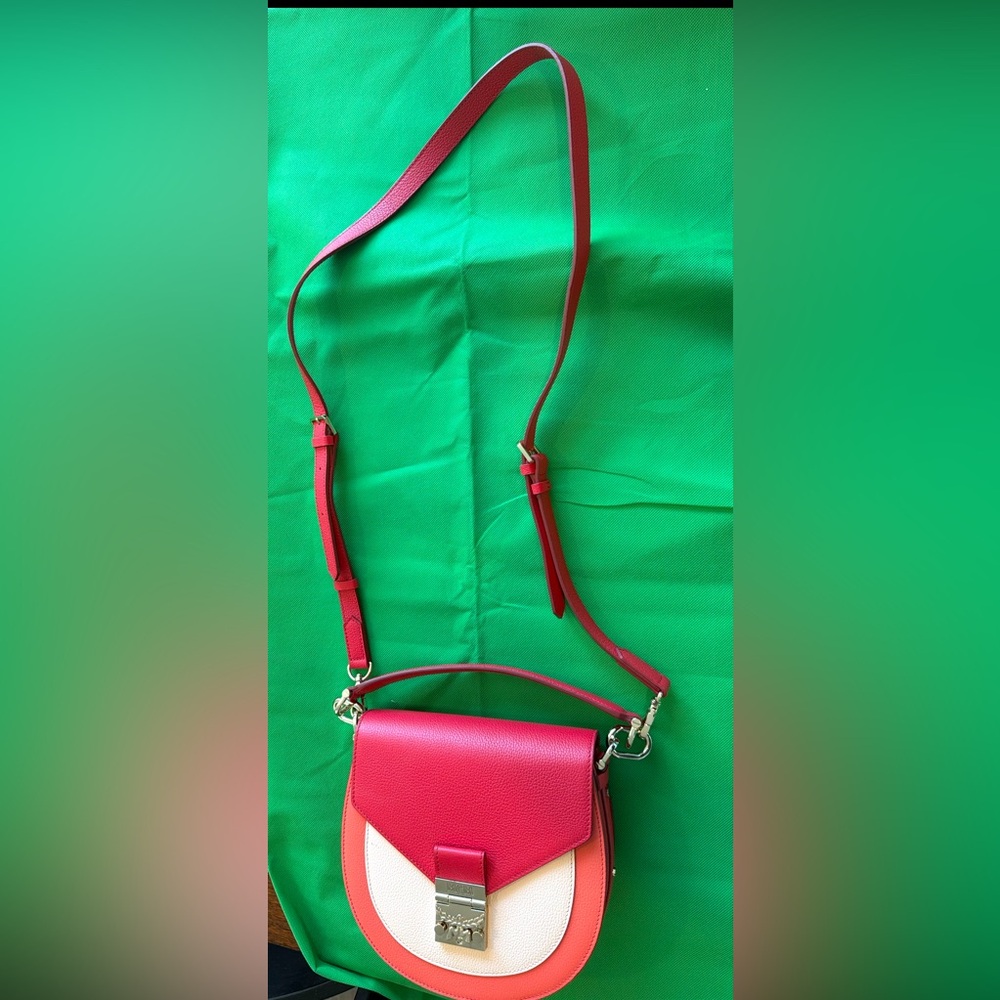Authentic MCM Patricia Colorblock Leather Top Handle Bag - Picture 10 of 10